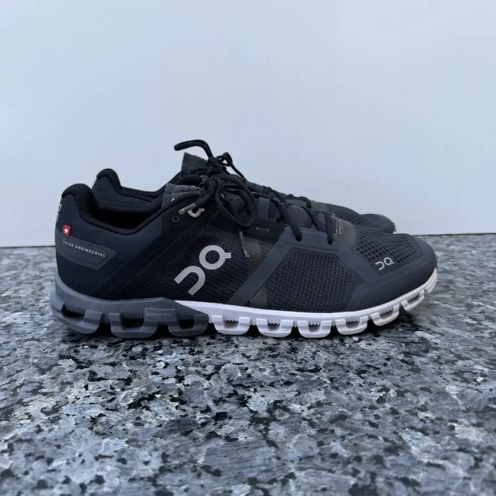 On Running Sneakers Mens 8.5 Cloudflow Black Asphalt Helion Athletic 35.99238